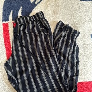 American Eagle Outfitters Black Striped Joggers